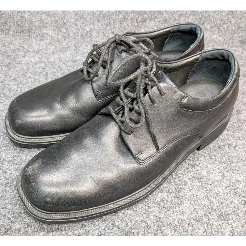 Rockport Men's 8.5M Black Leather Oxford Dress Shoes Lace Up Comfort Work...